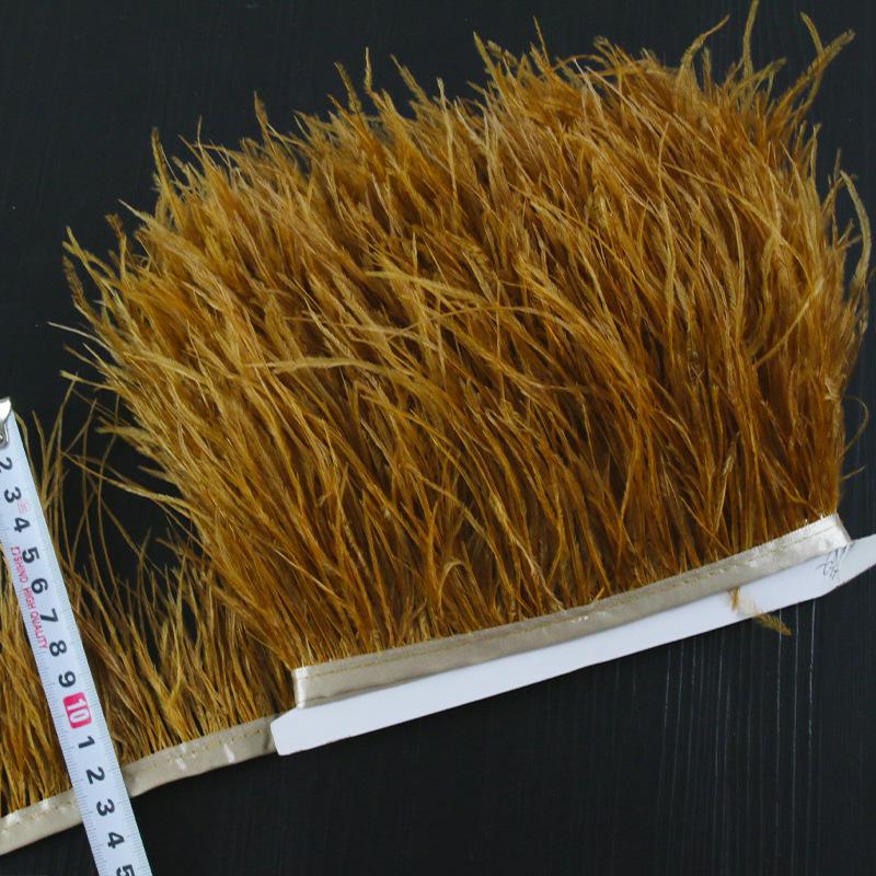 1M Отделка из страусиных перьев Высокое качество 8-10см Бахрома из перьев Лента для шитья платьев, одежды, украшений своими руками