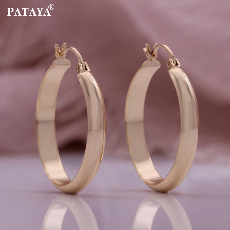 PATAYA Модные персонализированные большие серьги-кольца в стиле журнала
