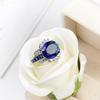 Ювелирные кольца SODROV с большим синим цирконием для женщин