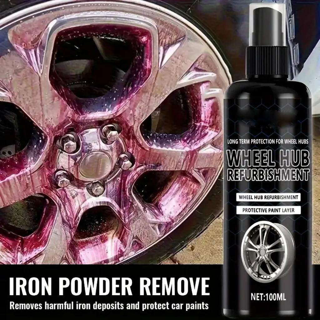Iron Remover, Wheel Refurbishment Fluid, Remover, Paint And Dirt Cleaner For Ferrous Alloy And Steel Wheels
