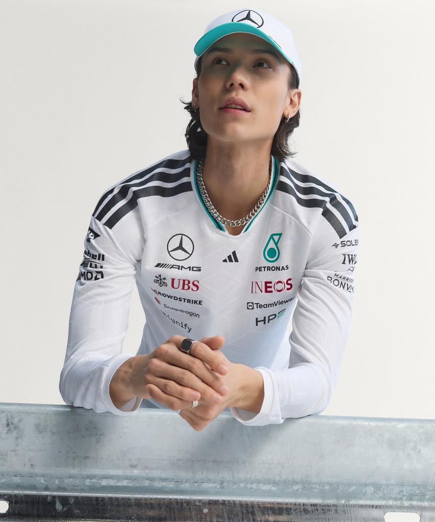 adidas Джерси пилота команды Mercedes-Amg F1 Аутентичное с длинным рукавом Ke5308