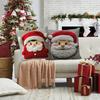 Рождественская наволочка на декоративную подушку Снеговик Лось Санта Наволочка Рождественская наволочка с потайной молнией для праздничного домашнего дивана дивана декора
