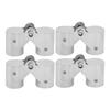 4Pcs Swivel Pipe Connector 25MM Stainless Steel Rugged Stable Boat Pipe Connector for Marine Yachts Inflatable Yachts