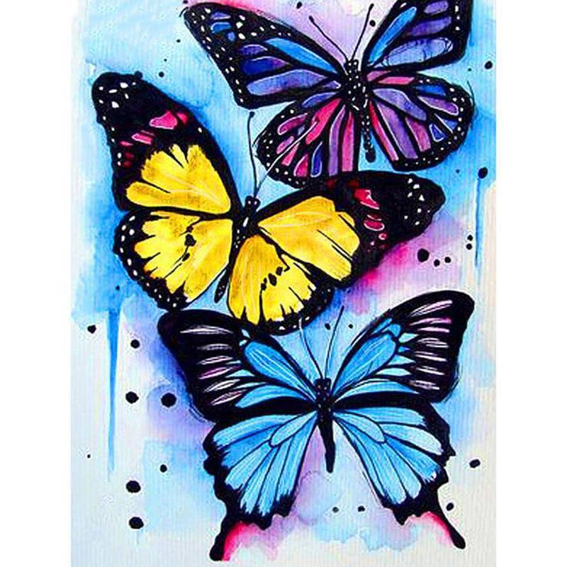 DIY Butterfly 5D Diamond Painting Full Round Drill Cross Stitch Animal Diamond Embroidery Resin Mosaic Wall Art Home Decor Gift
