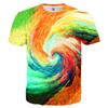 Colour 3D Print Colorful Graffiti Graphic T Shirt For Men Casual Short Sleeve Novelty Tee Tops Crew Neck Oversized Mens T Shirt Clothes