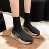 Women's Socks and Boots 2025 Autumn and Winter New Fly-woven Women's Boots Casual High Elastic Thick-soled Short Boots Martin Boots Women's