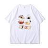 Food Cute Cat Sushi Cartoon Style Mens Cotton Short Sleeve Harajuku Casual All-math T-Shirts Oversize Fashion Man Tee Clothing