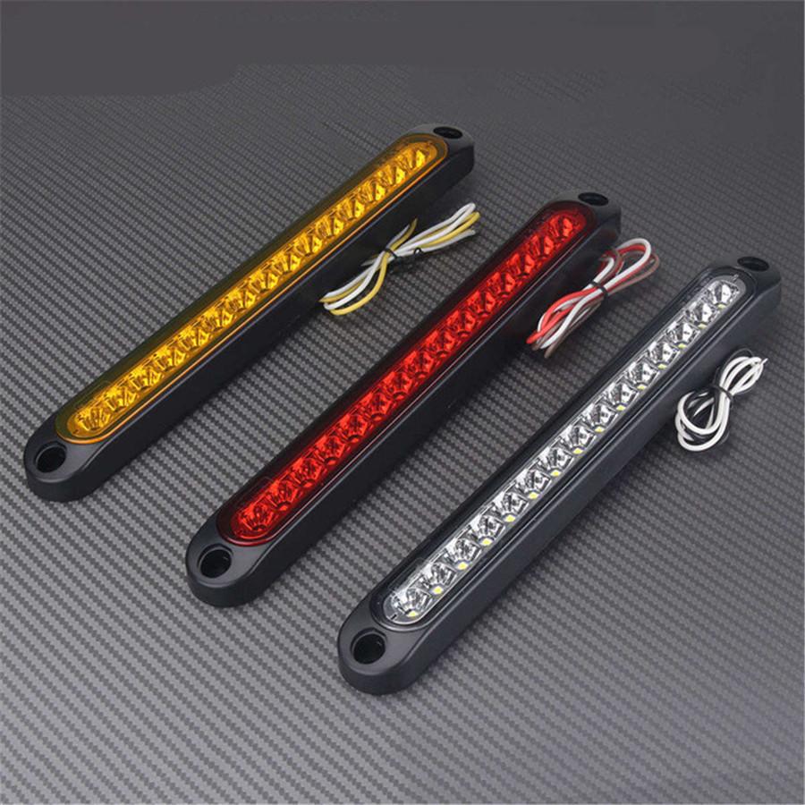 Ultra-slimline 15LED White Car Truck Stop Tail Brake Light Identification Light