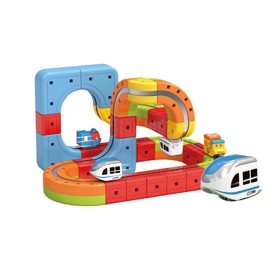 8/18/26/32/38 шт./набор Магнитный набор железнодорожных путей для поезда Сделай сам Гоночный автомобиль Кубический рельс Мальчики Девочки Не поддающийся гравитации Строительный набор Малыши