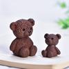 Funny Miniature Bear Figurines Cute Bear Ornament Creative Cartoon Animal Statue  Birthday Cake