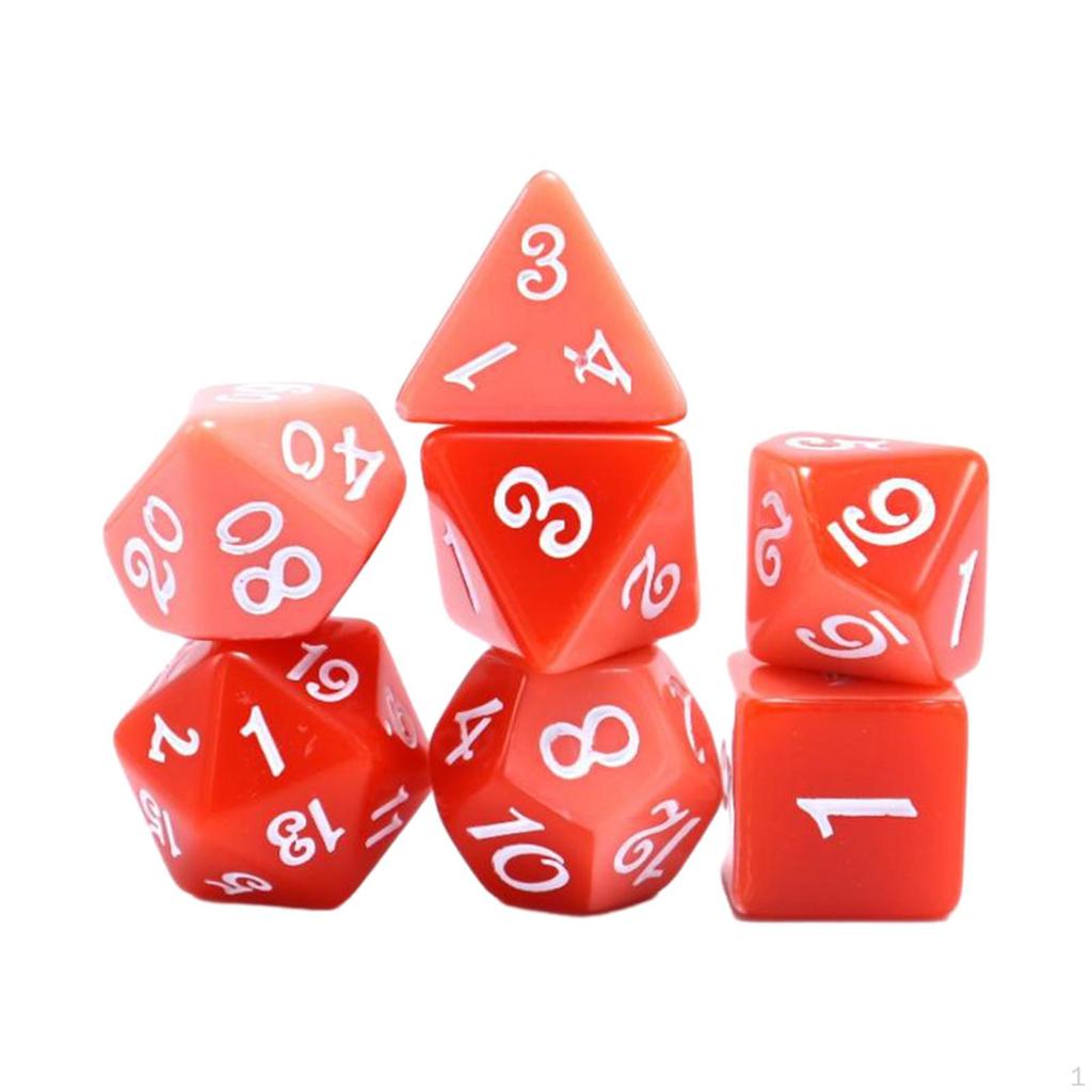 7 игральных костей D4-d20 с несколькими гранями Игрушки для вечеринок Настольная игра Аксессуары для классной комнаты Ролевые игры RPG