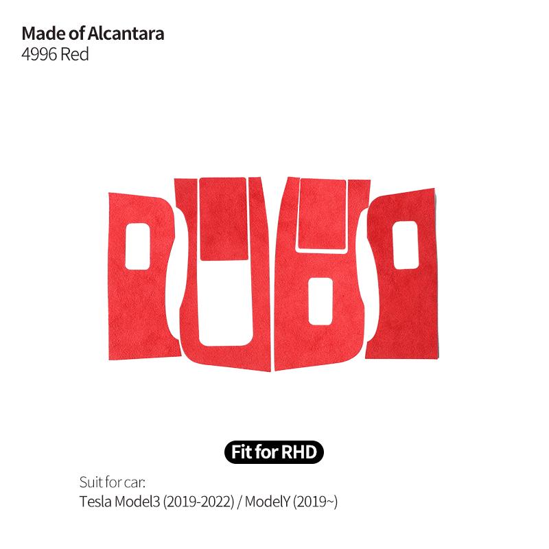 Для Tesla Model 3 Y 2019-2025 Стеклоподъемник Панель Отделка Рамка Наклейка Тюнинг Изготовлены Из Алькантары Аксессуары Для Интерьера Автомобиля