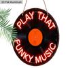 2D Плоский Алюминиевый Знак 'Play That Funky Music' 7,87 дюйма, Знак CD Пластинки, Теплые Красные Буквы, Неоновый Знак для Декора Стены, Музыка, Караоке-Бар, Клуб, Магазин Пластинок