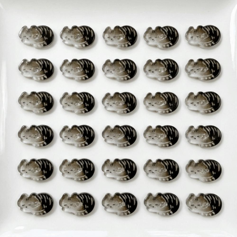 30pcs Tuxedo Cat Creative Kitty Buttons Cute Fashionable Tabby Cat Buttons Resin Ginger Cat Buttons Cardigan Sweater