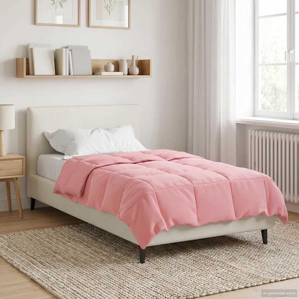 Winter Duvet Padded Pink 140 x 200 cm Microfiber