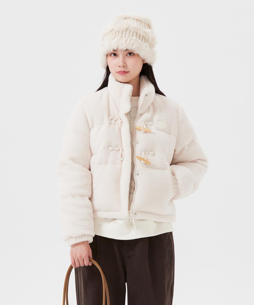 Wacky Willy Women'S Fleece Toggle Short Down Cream