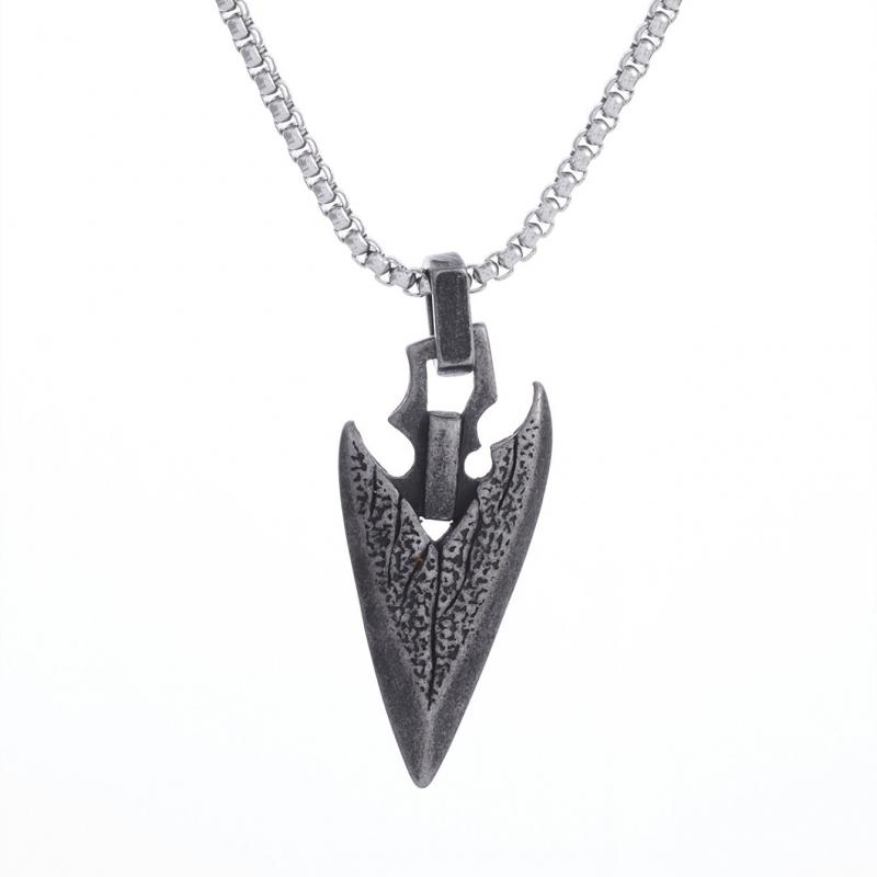 Retro Nordic Mythology Pirate Celtic Weapon Spearhead Pendant Necklace Charm Men\\'s Hip Hop Cool Trend Jewelry Gift