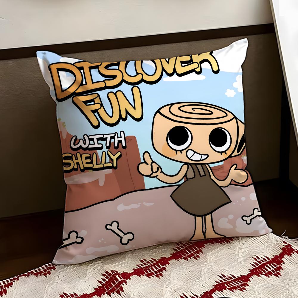 Game DDandys WWorld Cushion Cover Reversible Soft Durable Pillow Cover Home Car MultiScene Use for Daily Comfort