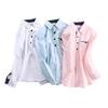 Boys Shirt Spring Autumn Kids Solid Color Cotton Long-Sleeved Blouse Teen Children's Clothing