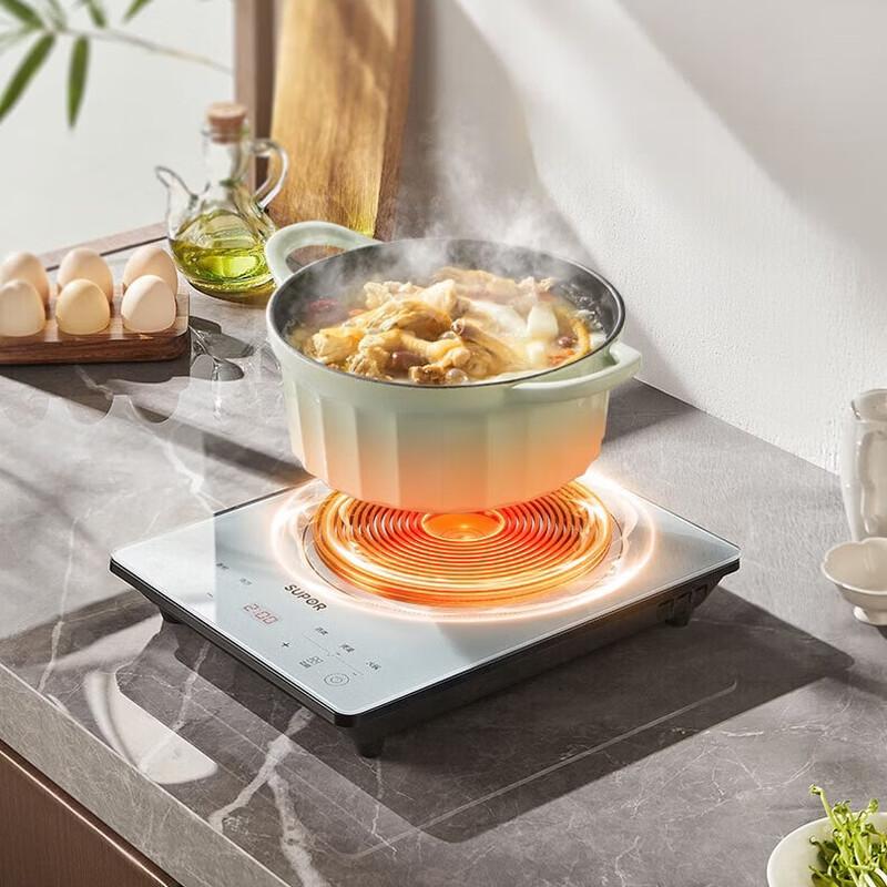 SUPOR C22-IA633 High-Power Induction & Ceramic Cooktop Set with Double Pots
