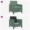 Storage Sofa in Sea Green 72 x 78 x 87 cm Polyester