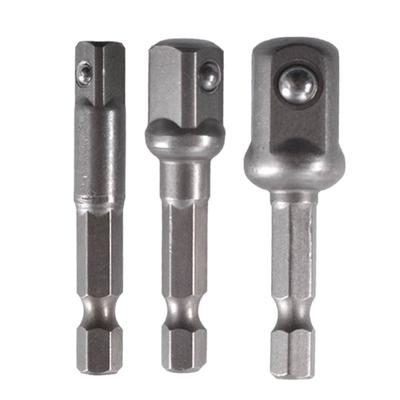 Практичный 3x 1/4" 3/8" 1/2" Адаптер для торцевых головок ударного класса Адаптер с шестигранным хвостовиком Насадка-гайковерт для дрели Удлинитель для дрели
