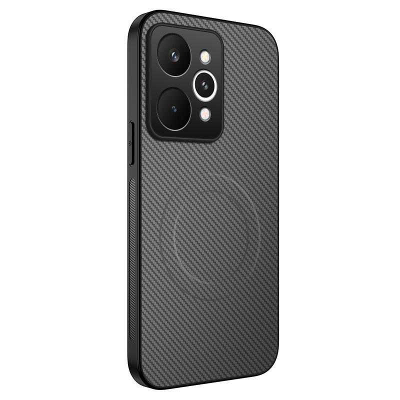 Чехол для Realme 15 5G, совместимый с MagSafe, серия WANLONFENG TQ, текстура углеродного волокна, ПК ТПУ чехол для телефона
