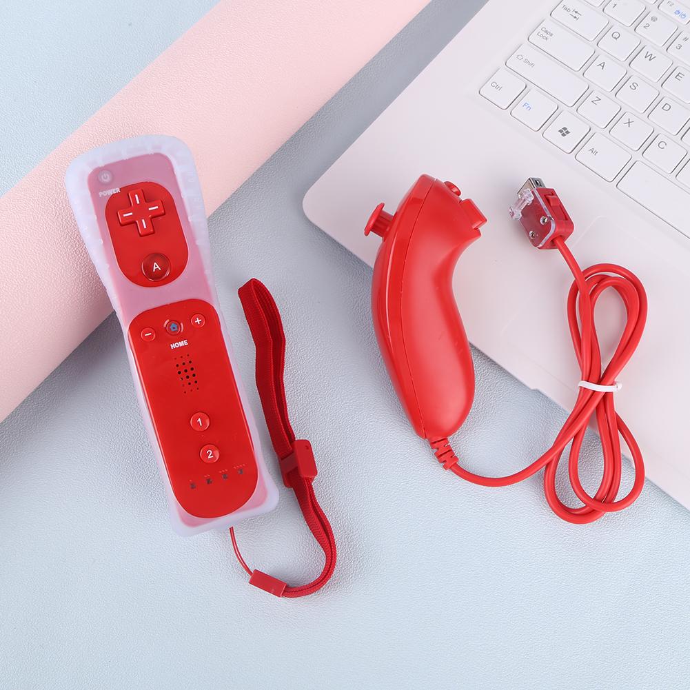 2 в 1 беспроводной пульт дистанционного управления со встроенным пультом управления Motion Plus и нунчаком для управления играми Wii/Wii U