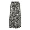 Black and White Flower Print Long Skirt Woman