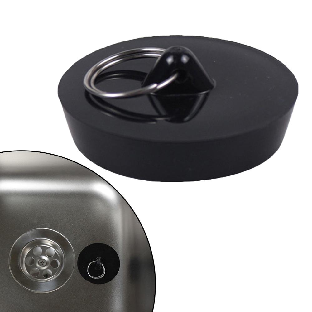 Резиновая заглушка для раковины резиновая заглушка для кухни 38-45 мм черная сливная пробка с подвесным кольцом