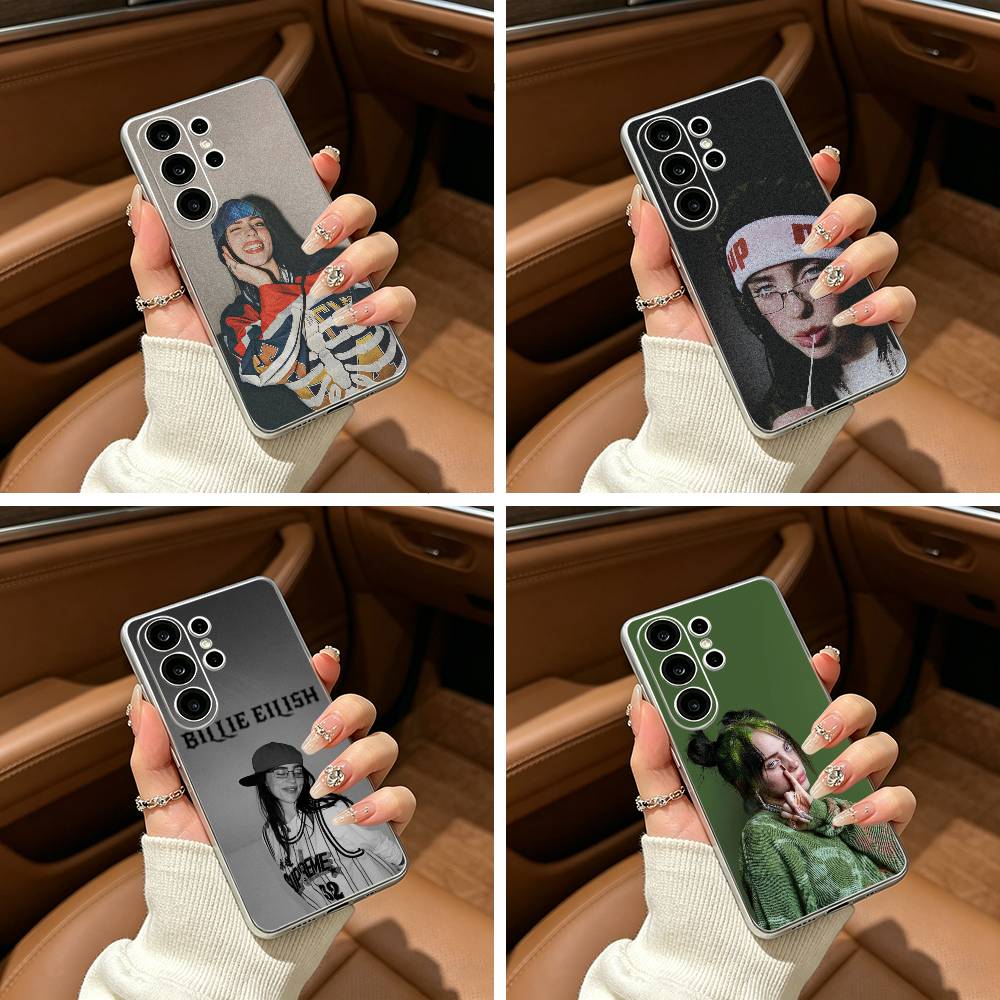 Знаменитая S-певица B-Билли Айлиш Чехол для телефона Samsung S25,S24,S21,S22,S23,S30,Ultra,S20,Plus,Fe,Lite Прозрачный чехол