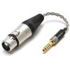 GUCraftsman Pentode Balanced Conversion 4 Pin XLR Balanced Portable Headphone Adapter 6N Mono Crystal Silver Cable Headjack Conversion Cable