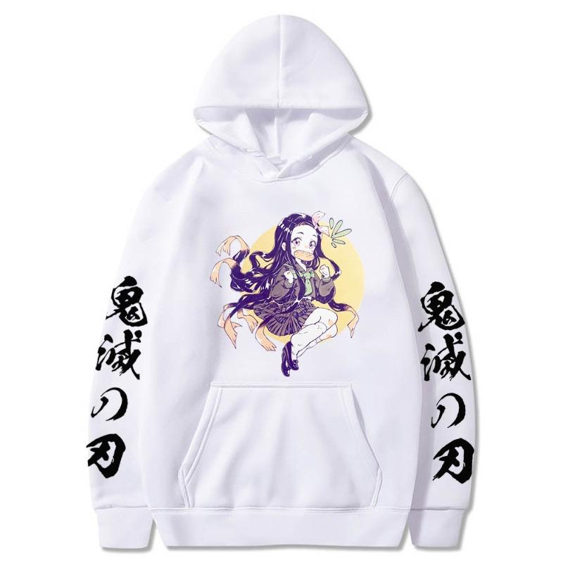 Осень Японская Анимация Принт Мужская Толстовка Бренд Худи Одежда Винтаж Мода Повседневная Унисекс С Длинным Рукавом Пуловеры