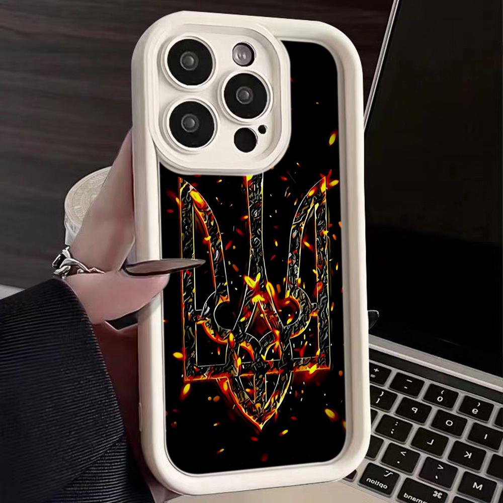 LZ26 National Emblem Flag Art Silicone Phone Case for iPhone 11 13 14 15 16 Pro Max 7 8 16 Plus 12 Mini XS Max XR Shockproof Back Cover