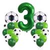 Green Yin Football Series Latex Balloon Digital Aluminum Film Set Baby Birthday Party Decoration Scene Arrangement