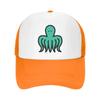 Cartoon Octopus Mesh Trucker Hats for Unisex Women Adjustable Casual Fashion Baseball Caps for Outdoor Activities