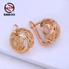 Clip Earrings For Women Fashion Round Hollow Stud Earrings Jewelry For Wedding Party Gifts