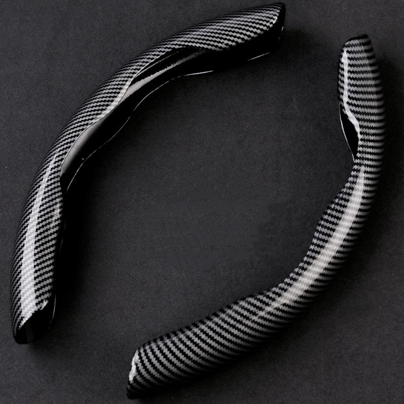 1Pair Car Steering Wheel Cover Carbon Fiber Steering Wheel Booster Universal 99% Model Non-Slip Auto Interior Accessories 38cm