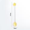 Star Coffee Spoon Colorful Crystal Glass Tea Spoons Long Handle Mixing Round Spoon Dessert Cake Scoops Kitchen Tableware