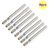 8pcs Diamond Nail Drill Bits Set Cuticle Cleaner Bit for Acrylic Nail Gel Removing Milling Cutter Manicure Machine Accessories