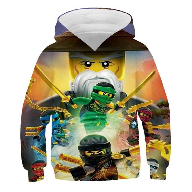 2025 Kids Ninjago Hoodies 3D Casual Print Pullover Kids Teen Boys Girls Kids Toddler Sweatshirts Toddler Tops 4-14 Years Old