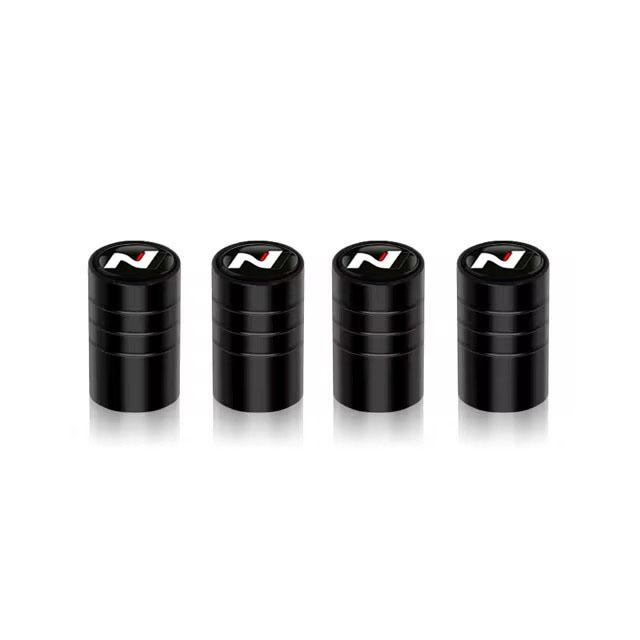 4Pcs Car Wheel Tire Valve Caps Air Stem Covers For Hyundai N Line Sonata Tucson Azera Elantra Veloster Kona Santa Accessories KK5