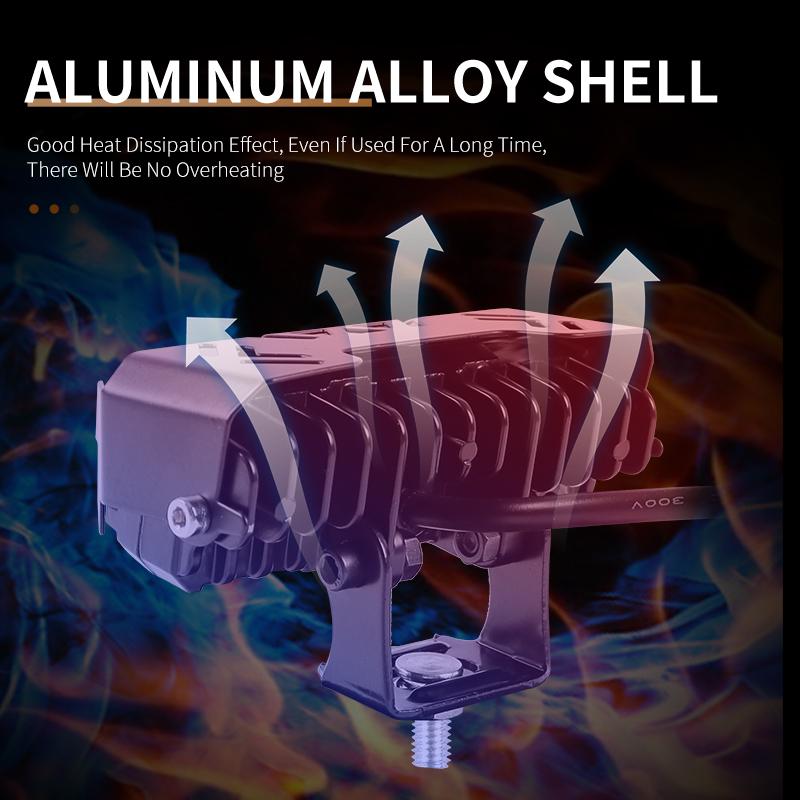 Светодиодный прожектор для мотоцикла, двухцветный дальний/ближний свет, противотуманные фары для автомобилей, грузовиков, внедорожников, UTV, 12 В, 60 В, мини-линзовая фара дальнего света