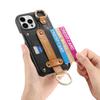 Wrist Strap Ring Stand Phone Case for IPhone 13 12 Mini 16 15 14 11 Pro Max XS XR 7 8 Plus Leather Wallet with Card Holder Cover