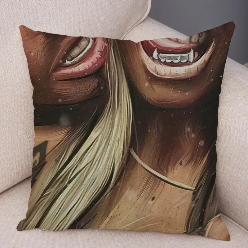 Наволочка для спальни, гостиной, темно-готическая татуировка, сексуальная красивая девушка, декоративная наволочка для дивана, автомобиля