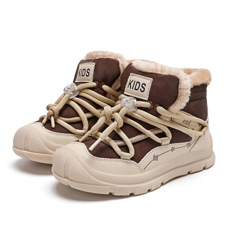 Зимние теплые высокие сноубутсы для детей - Модные и универсальные для использования на открытом воздухе