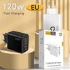 120W Mobile Phone Fast Charging Charger Type-c European PD + USB Suitable for Apple 15 Multi-port Charging Head