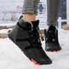 Зимние бархатные водоотталкивающие пятипалые сноубутсы, теплые, для пар, со средней высотой голенища, повседневные, нескользящие, хлопковые, для улицы