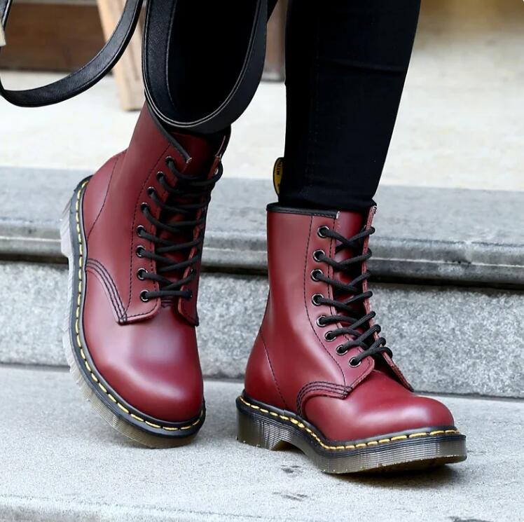 Классические ботинки Doc Motorcycle, мужская обувь, повседневная обувь, классические ботильоны, высокие скользящие ботинки для офиса, вентиляционные, хозяйственные туфли для мужчин