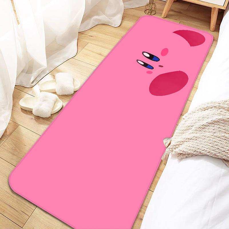 Game Pink Star K-Kirbys Door Mat Entrance Non-slip Doormat Washable Kitchen Carpet Living Room Hallway Rugs Bathroom Bath